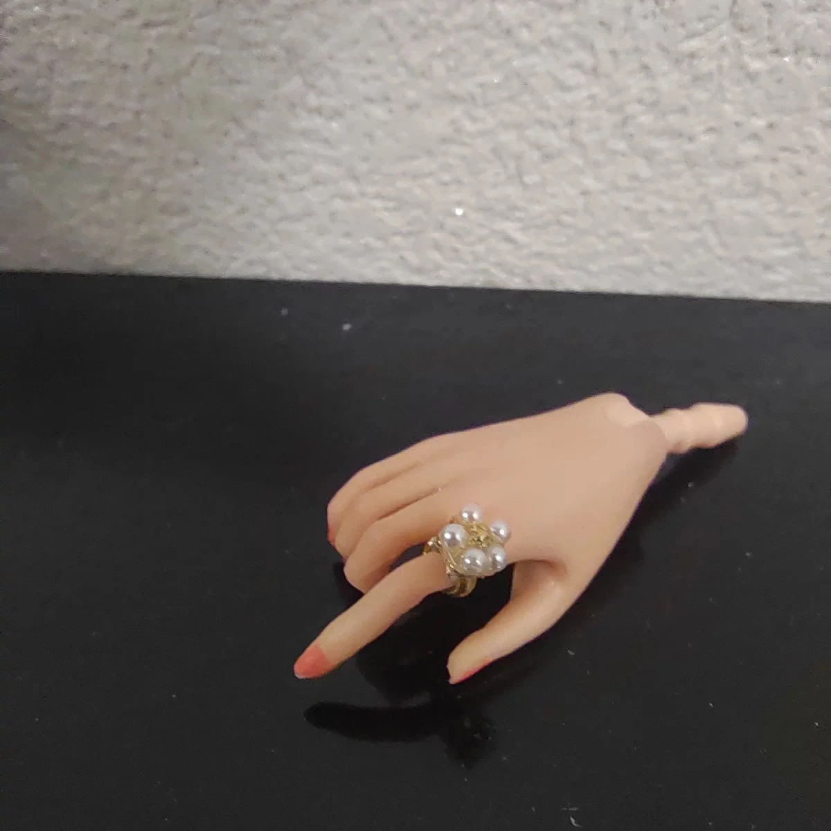 Akcesoria jubilerskie dla lalek 1/6, wykwintny naszyjnik z pereł w kształcie śnieżynki + luksusowe kolczyki + zestaw pierścionków z pereł dla lalek BJD 30 cm, do samodzielnego ozdabiania.