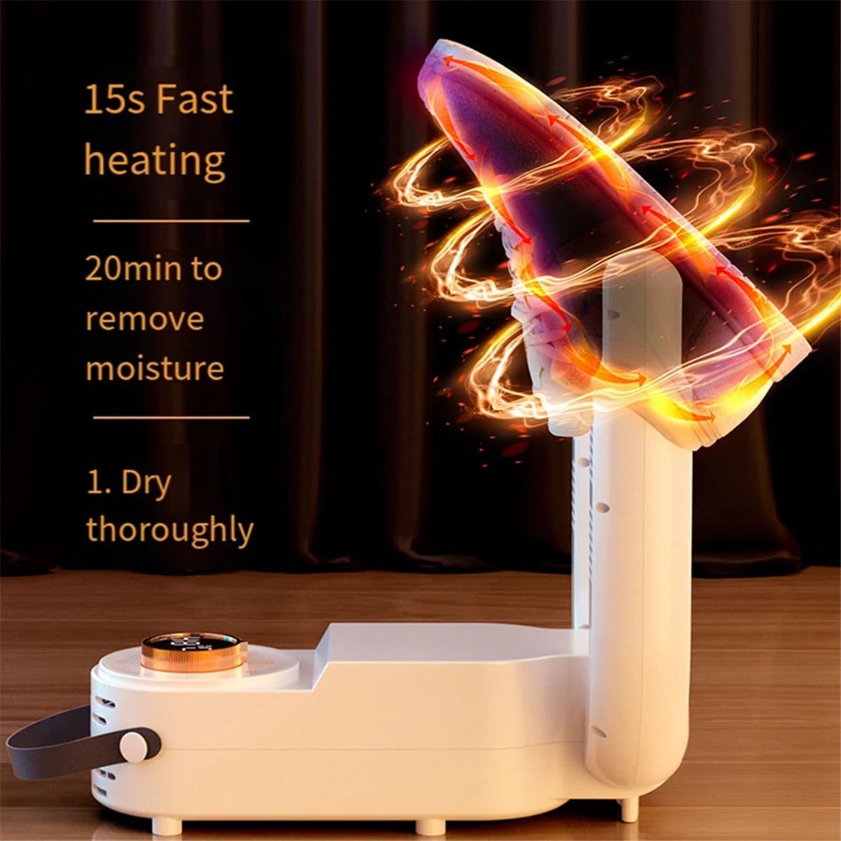 เครื่องเป่ารองเท้าไฟฟ้าให้ความอุ่นในรองเท้าบูตเครื่องเป่าเท้าด้วยยูวีกำจัดกลิ่นที่ทำให้รองเท้าแห้งเร็วทำให้รองเท้าบู๊ตถุงเท้าดับกลิ่นปลั๊กแบบเรา