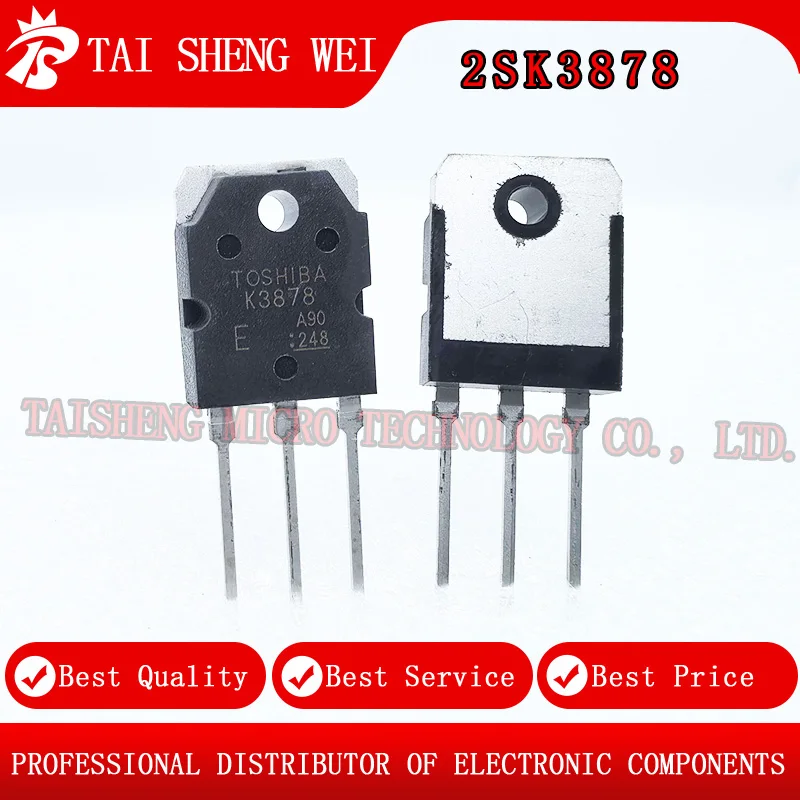 5PCS Brand New Original Printed K3878 2SK3878 TO-3P 900V 9A Welding Machine Special Tube Commonly Used MOSFET