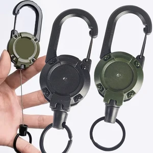 1-20 Buah Gantungan Kunci Dapat Ditarik Luar Ruangan Gantungan Kunci Gesper Pendakian Gunung Anti Hilang Anti Maling Logam Rebound Tinggi Mudah Ditarik 6 gantungan kunci yang dapat ditarik dengan penjualan terbaik - №