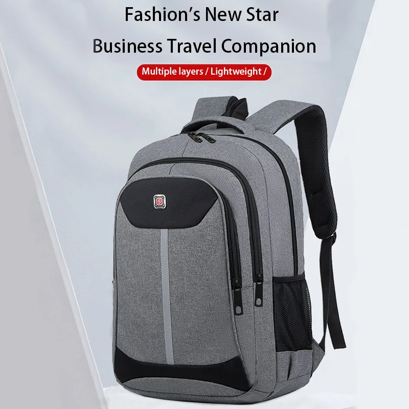 Durable Wearproof Oxford Backpack High-capacity Multi-zipper Laptop Bag for Men Women Work, School and Outdoor Activities