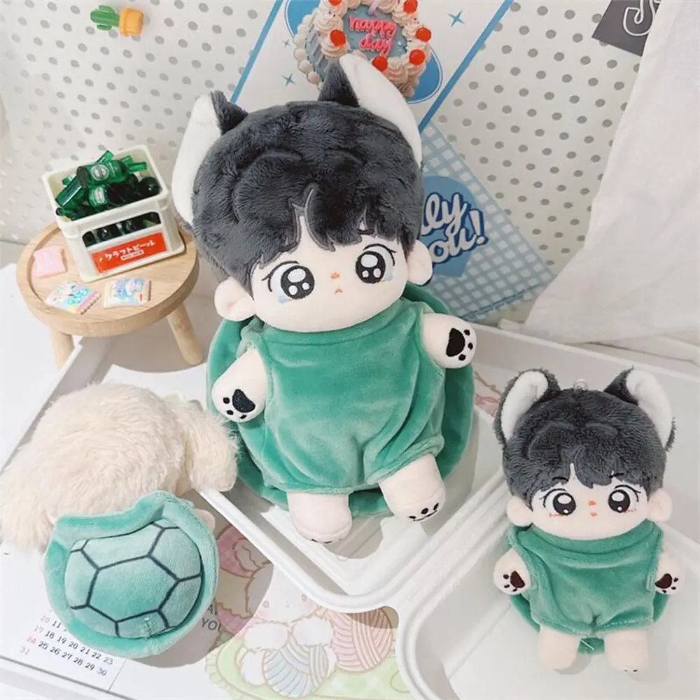 10cm/20cm Cotton Doll Clothes Funny Plush Mini Cartoon Turtle Pajamas Doll Accessories Replacement Miniature Crawling Suit