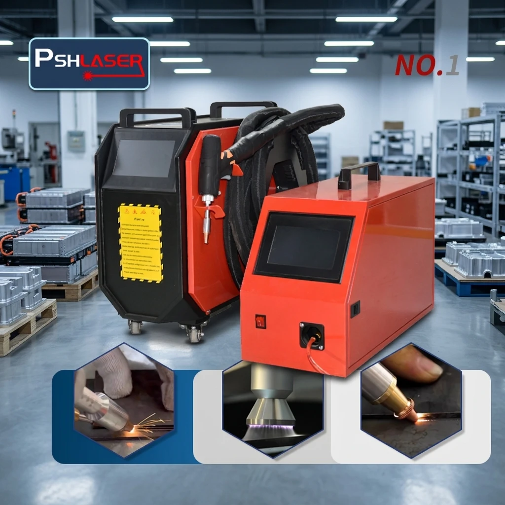 Small Portable Mini 4 In 1 Fiber Laser Welding Machine, Air Cooled Handheld Laser Welder For Metal Welding Cleaning Cutting