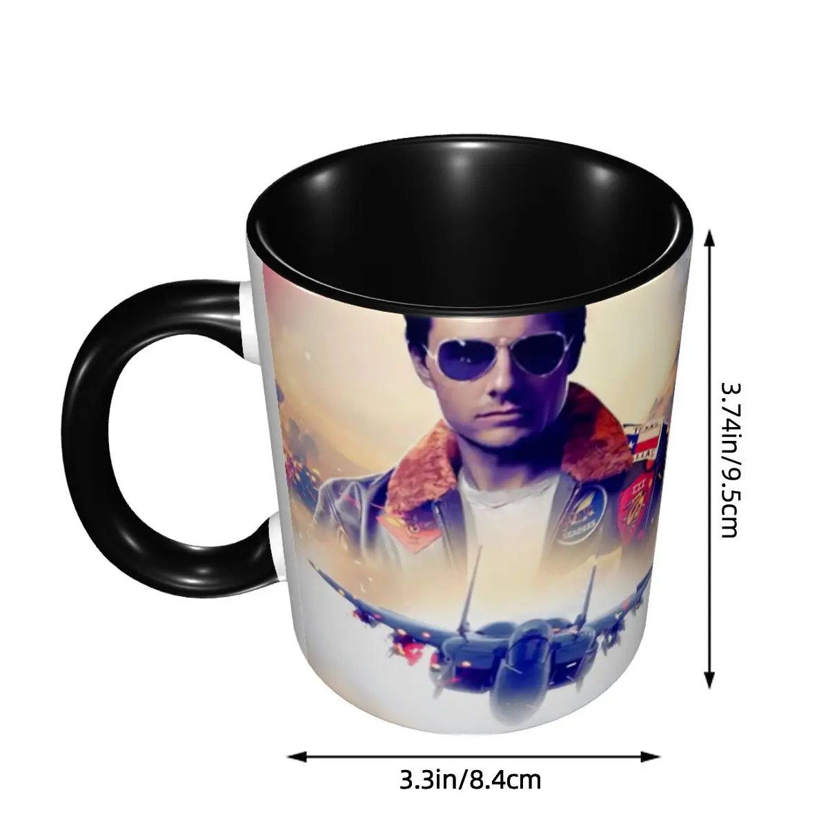 DIY Tom Cruise Movie Top Gun Maverick Ceramic Mugs Customized Coffee Cup Creative Present