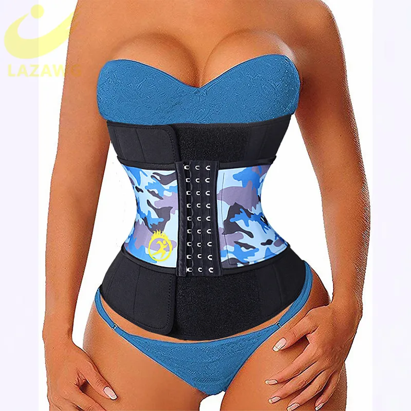 

LAZAWG Neoprene Sauna Waist Trainer Corset Sweat Belt for Women Weight Loss Compression Trimmer Workout Fitness Hot Thermo Girdl