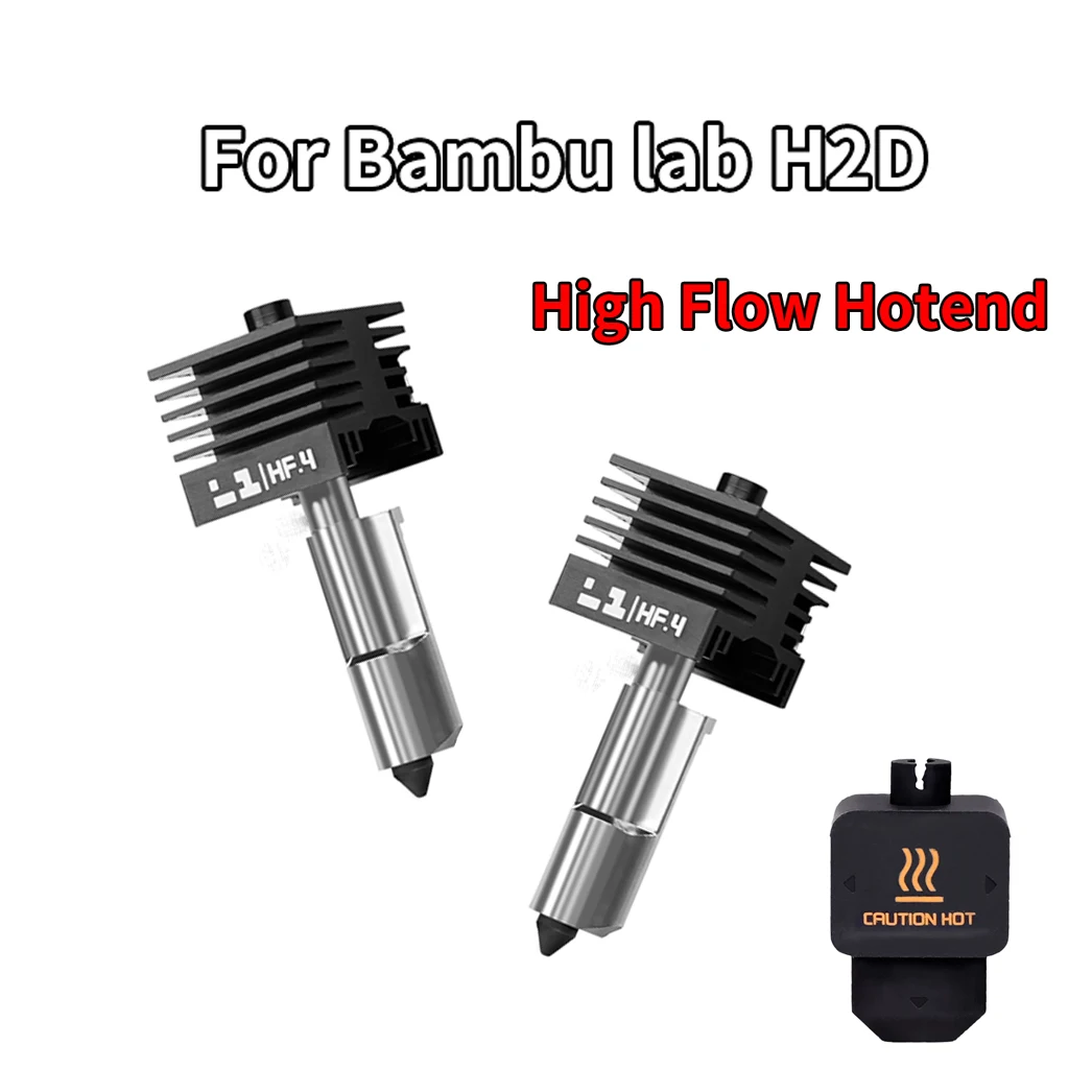 H2S/H2d Hotend Highflow For Bmabu lab H2D Hotend H2d For Bambulab Hardened Steel High Quality Hot end For H2s 3D Pinter Parts