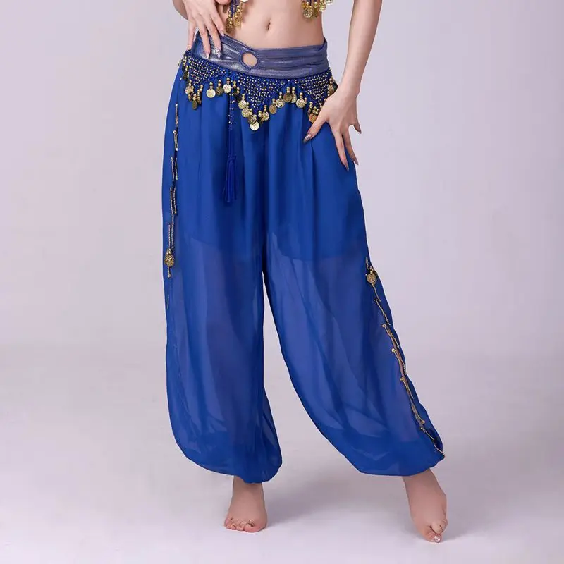 المرأة الرقص الشرقي الترتر السراويل هالوين كرنفال زي الترتر شرابة بنطلون القبلية العربية أداء الرقص السراويل فضفاضة