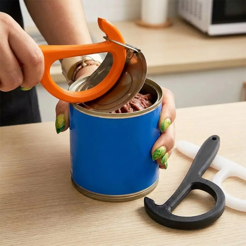 

3D Printed Manual Can Opener Ergonomic Handle Plastic Can Opening Tool Non-Slip Effort-Saving Jar Remover for Bar Party
