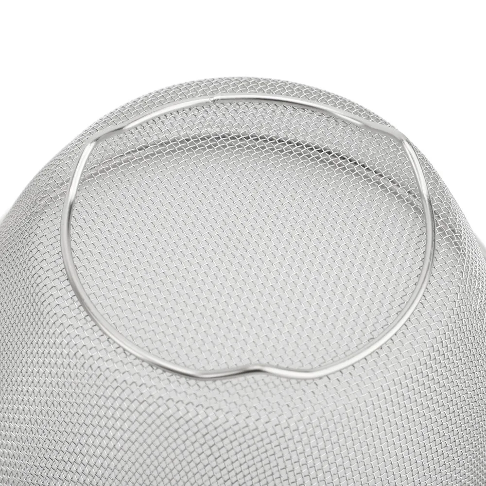 304 Stainless Steel Berry Baskets Perforated Mesh 16cm/6.3in Colander Mixing Bowl with Bottom Bracket Dishwasher Safe