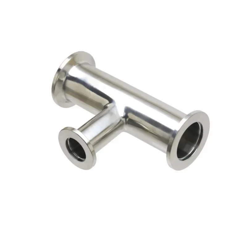 304 Stainless Steel Sanitary Vacuum Pipe Tri Clamp Reducer Tee Unequal Tee Ferrule Pipe Connector 3 Ways Tee Adapter Pipe Branch