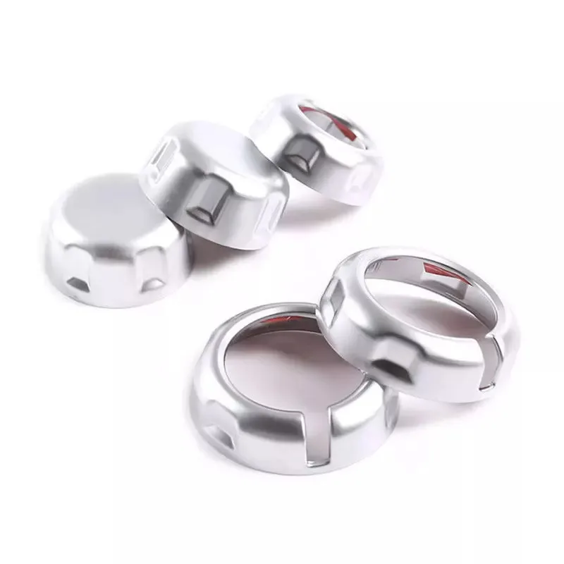 /Silver /ABS /Air Conditioning Volume Switch Knob For Ring Cover Trim Sticker For Land For Rover Discovery 3 For LR3 2004-2009 R