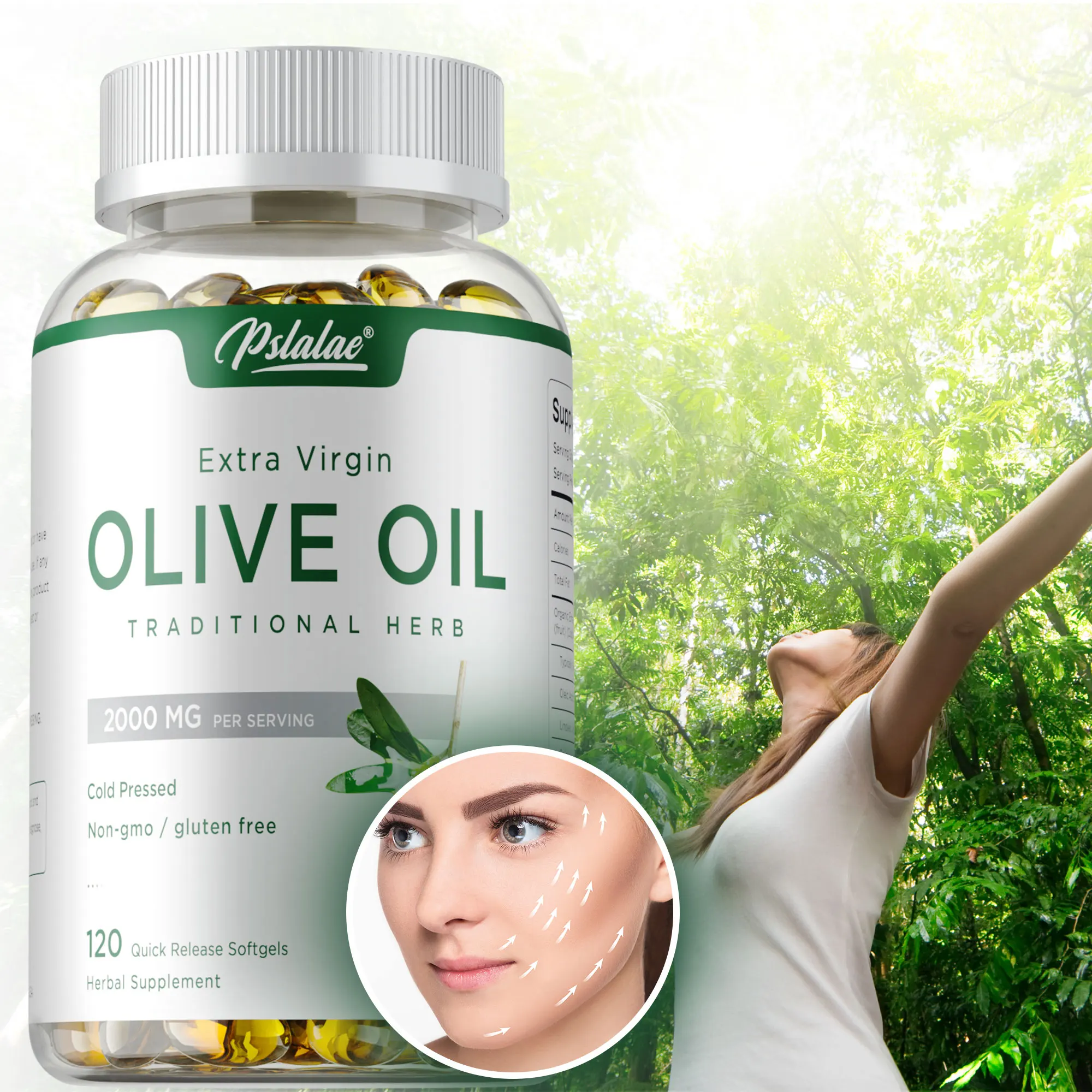 

Olive Oil Supplement - Anti-aging, Reduces Wrinkles, Supports Heart, Cardiovascular and Brain Health, Promotes Cell Repair
