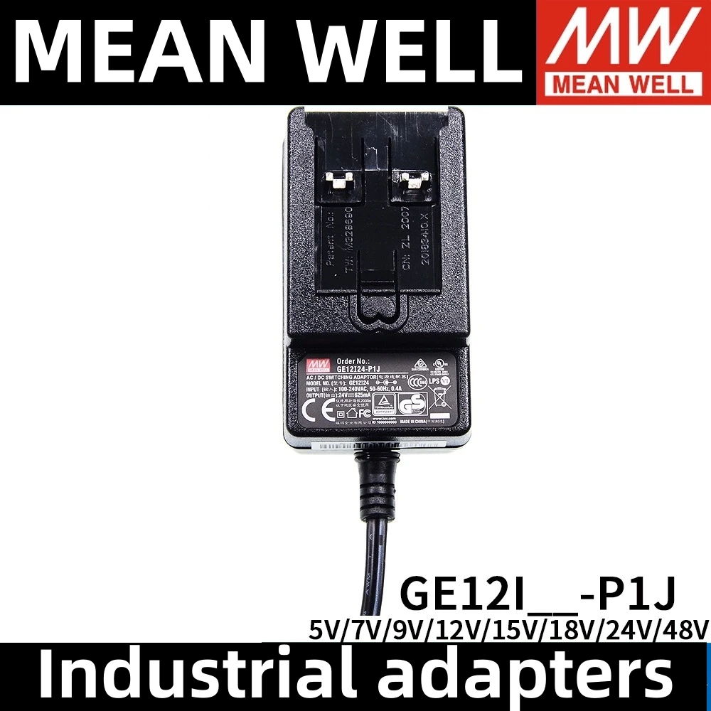 MEAN WELL GE12I12-P1J GE12I24-P1J GE18I12-P1J GE18I24-P1J GE24I12-P1J GE24I24-P1J ACPLUG-US ACPLUG-UK ACPLUG-MIX I07I09I15I48I18