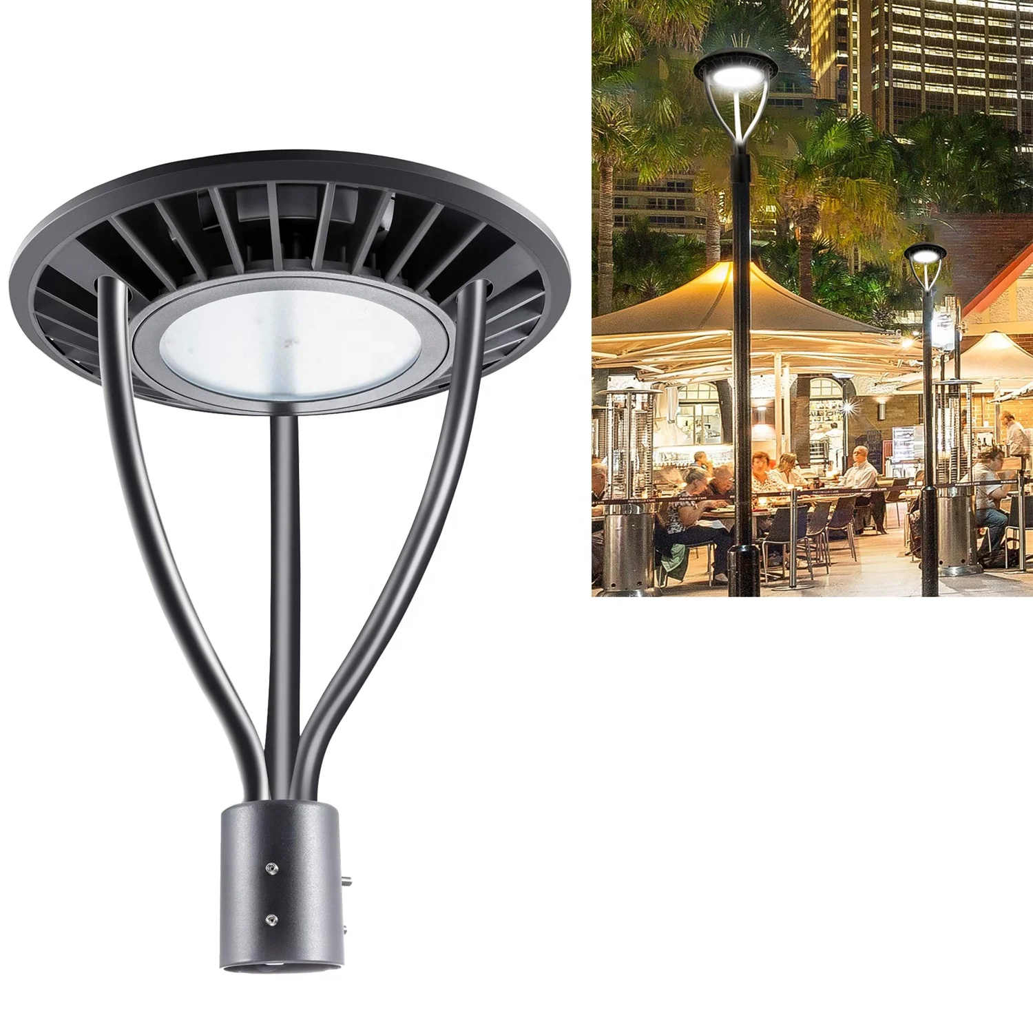 

150W Led Post Top Lights Pole 20250Lm Dusk to Dawn Led Street Area Parking Lot Light Outdoor Waterproof IP65 Motorway Lighting
