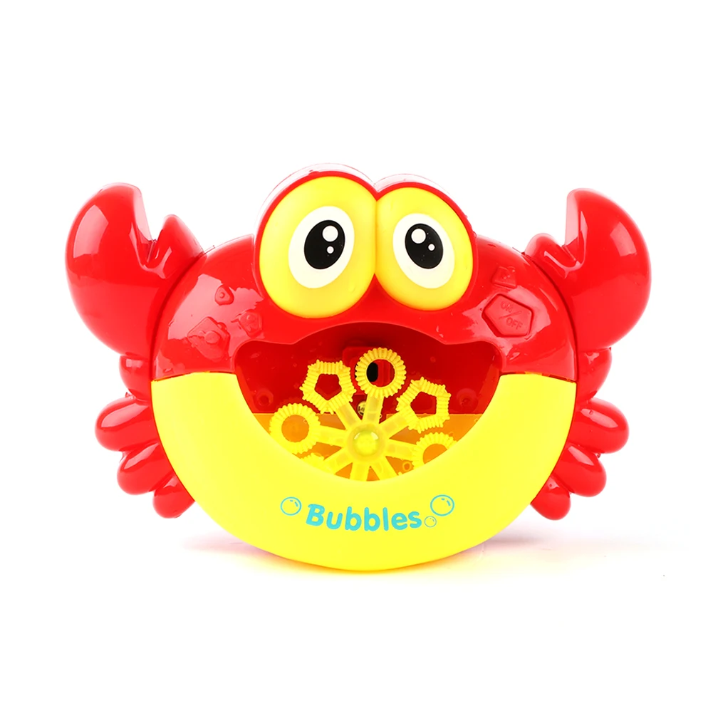 Electric Crab Soap Bubble Toys Battery Powered Without Liquid Outdoor Bubble Toys Safe Light Music for Birthday Party Decoration