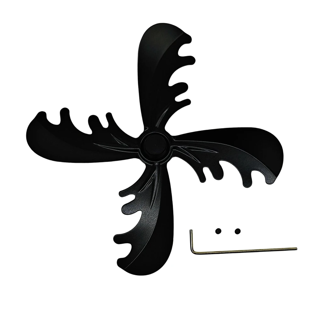 Fireplace Fan with 4 Aluminum Alloy Blades for Heat Powered Operation to Enhance Air Circulation and Efficient Heat Transfer