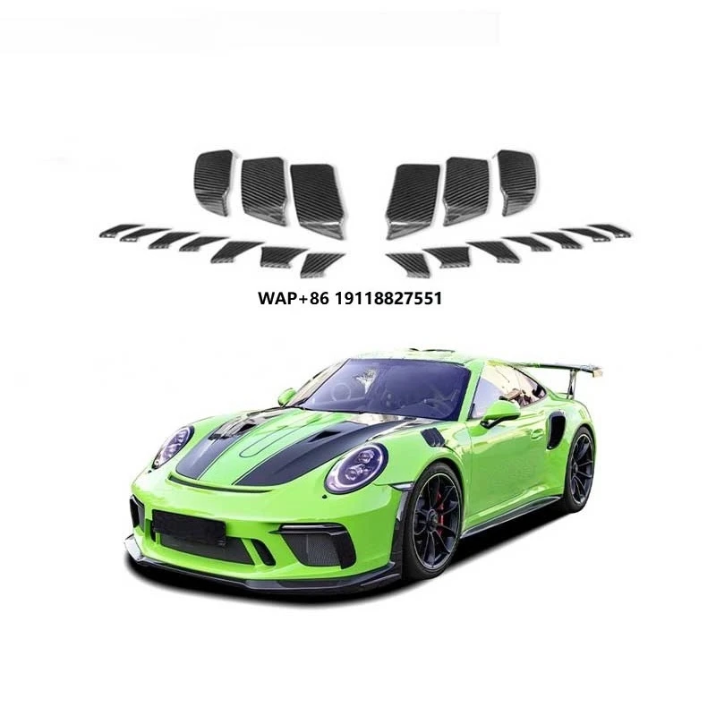 

GT3 RS Style Carbon Fiber Car Air Intake Flow Louver Vent Fender Decorative Trims for 991.2