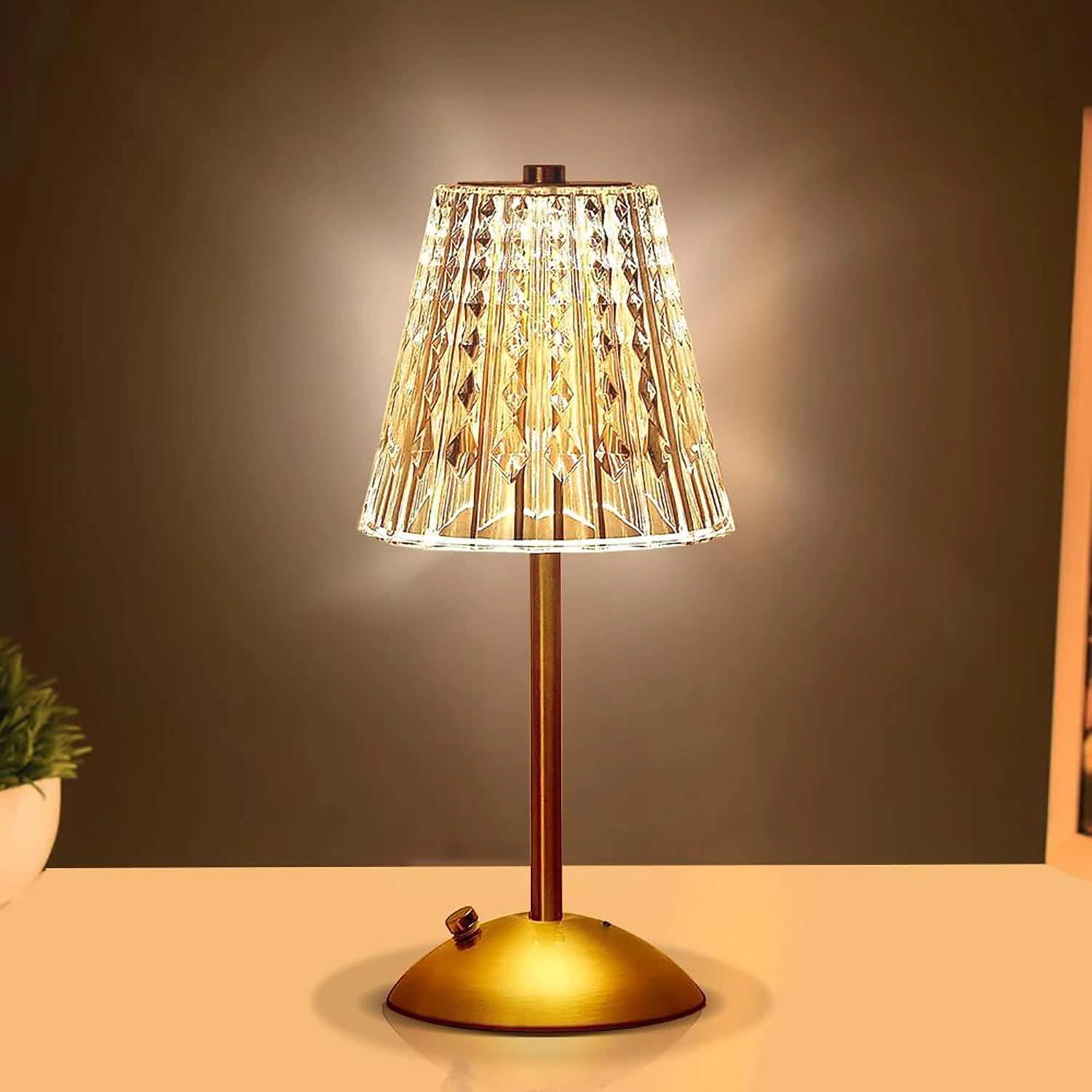 Wireless Simple Decorative Table Lamp Infinitely Dimmable Atmosphere Classic Retro Portable Rechargeable Touch Desk Lamp