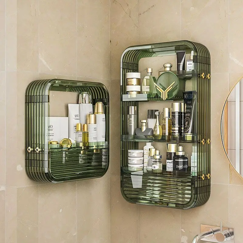 

Bathroom Wall Storage Rack Bathroom Toilet Washbasin Cosmetics Wall-mounted Punch-free Wall-mounted Storage Rack