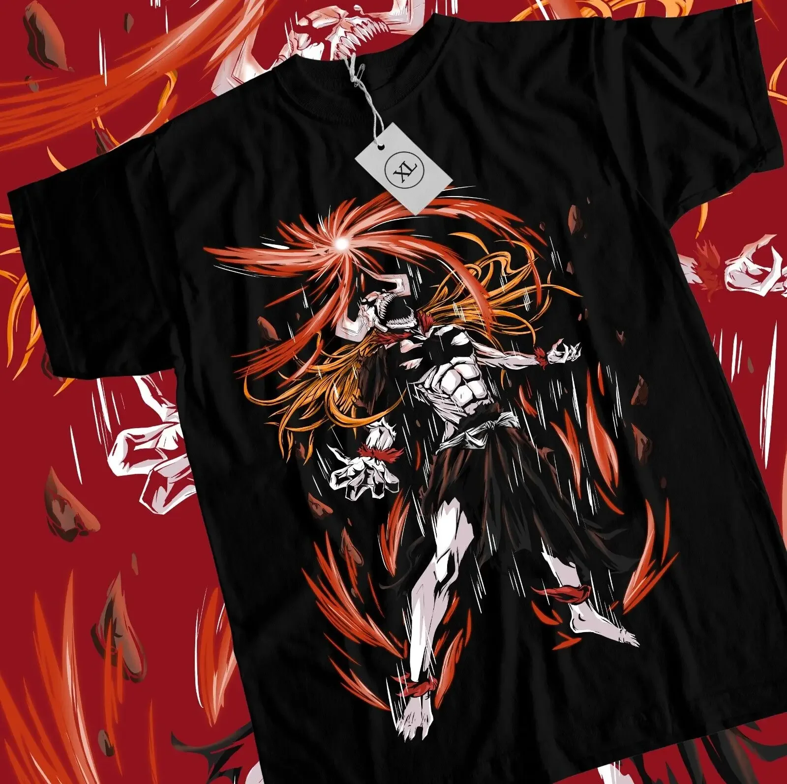 Bleach Ichigo Kurosaki T-shirt Manga Strip Horror Anime Gift Shirt Tee All Size