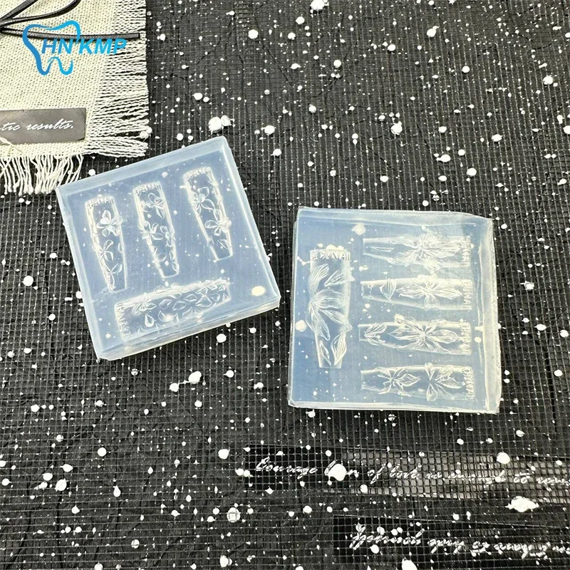 3D Blumen Nagelform DIY Silikon Nagelwerkzeuge Lilie Blütenblatt Nageldesign Harz Formen Nail Art Carving Vorlage