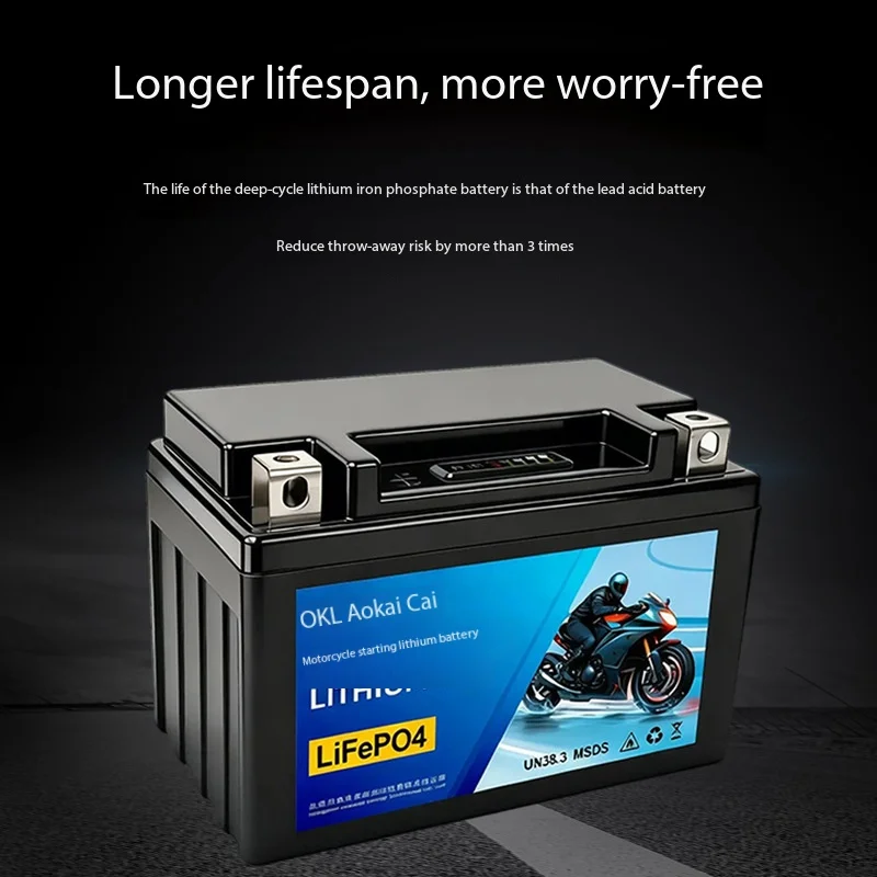 12.8V 4Ah 5Ah 7Ah 9Ah Maintenance-Free Universal Large Displacement Lithium Phosphate Battery Motorcycle Starter for Motorcycle