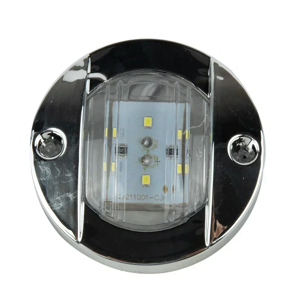 6led 12v redondo iate barco marinho led popa luz cabine deck luz de cortesia interior marinho luzes da cabine branco/azul à prova dwaterproof água