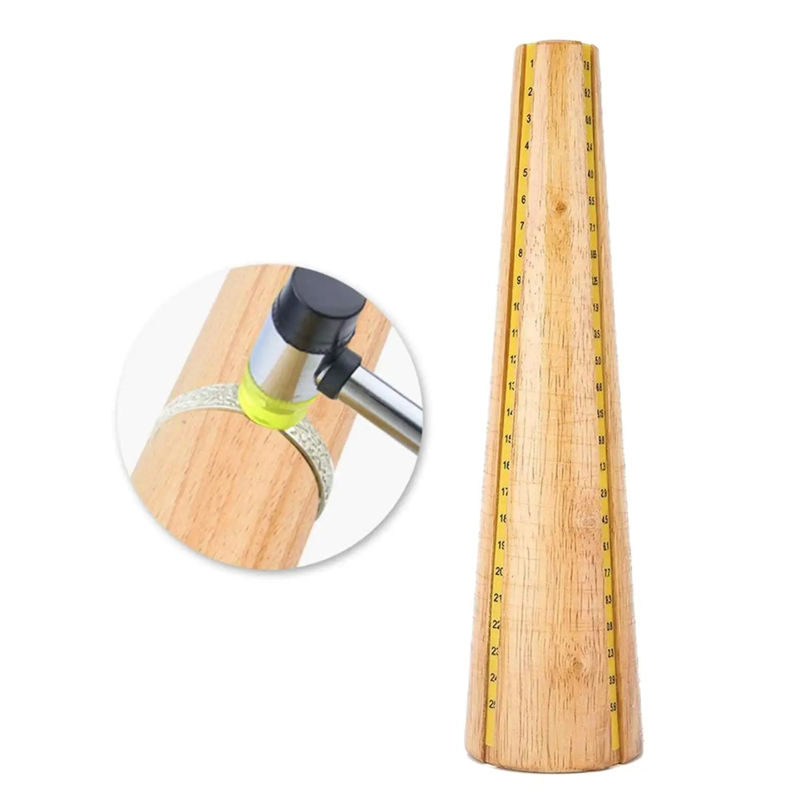 Wood Bracelet Sizing Bangle Mandrel Jewelry Repair Tool Comfortable to Hold Durable Bracelet Adjuster Bangle Size Measure Gauge