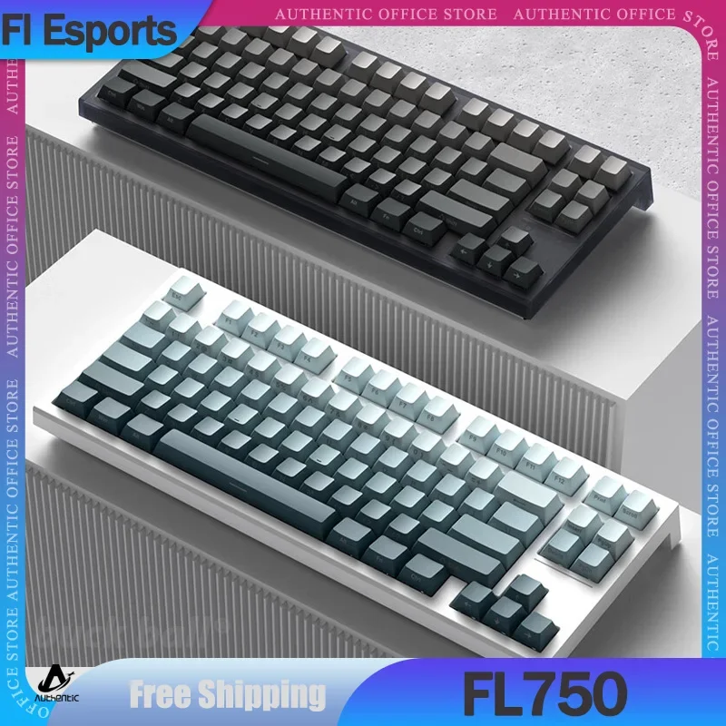 

Механическая клавиатура FL · Esports FL750, 3 режима, 2,4 ГГц, Bluetooth, беспроводная клавиатура PBT Hot-Swap Esports RGB, пользовательская игровая клавиатура в подарок