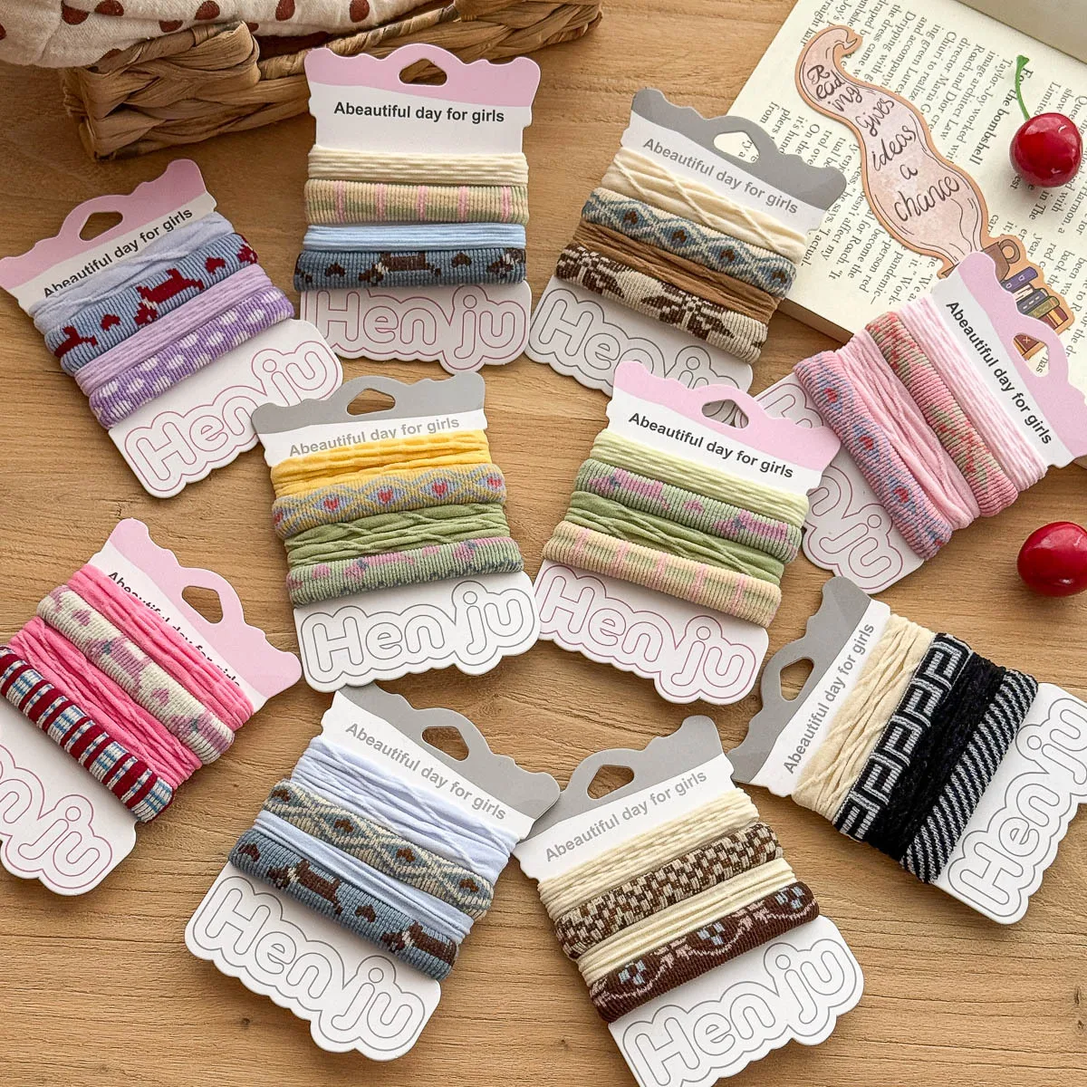 Hair Scrunchie Dopamine Colorful Small High Elastic Gentle on Hair Baby Girls Commute Versatile Lightweight Soft Fabric
