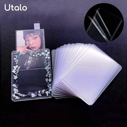 Utalo 1 ~ 50 Pcs 35PT Clear White Cardholder Card Sleeves Wholesale KPOP Photocard Trading Supply Vertical Horizontal Toploader