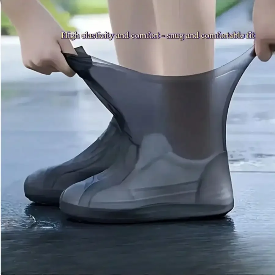 1 Piece Latex Rain Boots Waterproof Shoe Cover, Suitable for Both Men and Women, Suitable for Outdoor Activities, Hand Washable - Detail 1