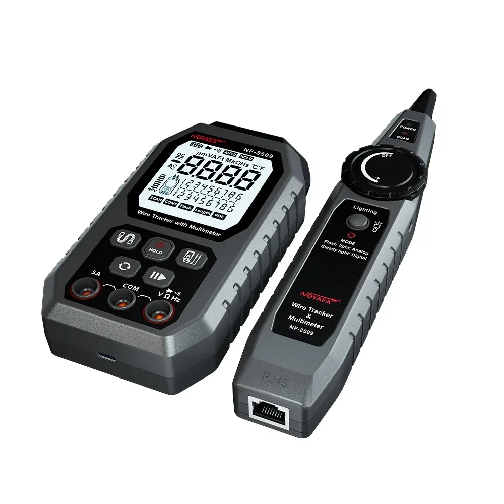 NOYAFA NF-8509 2-in-1 Multimeter Network Cable Tester POE NCV LCD view 3