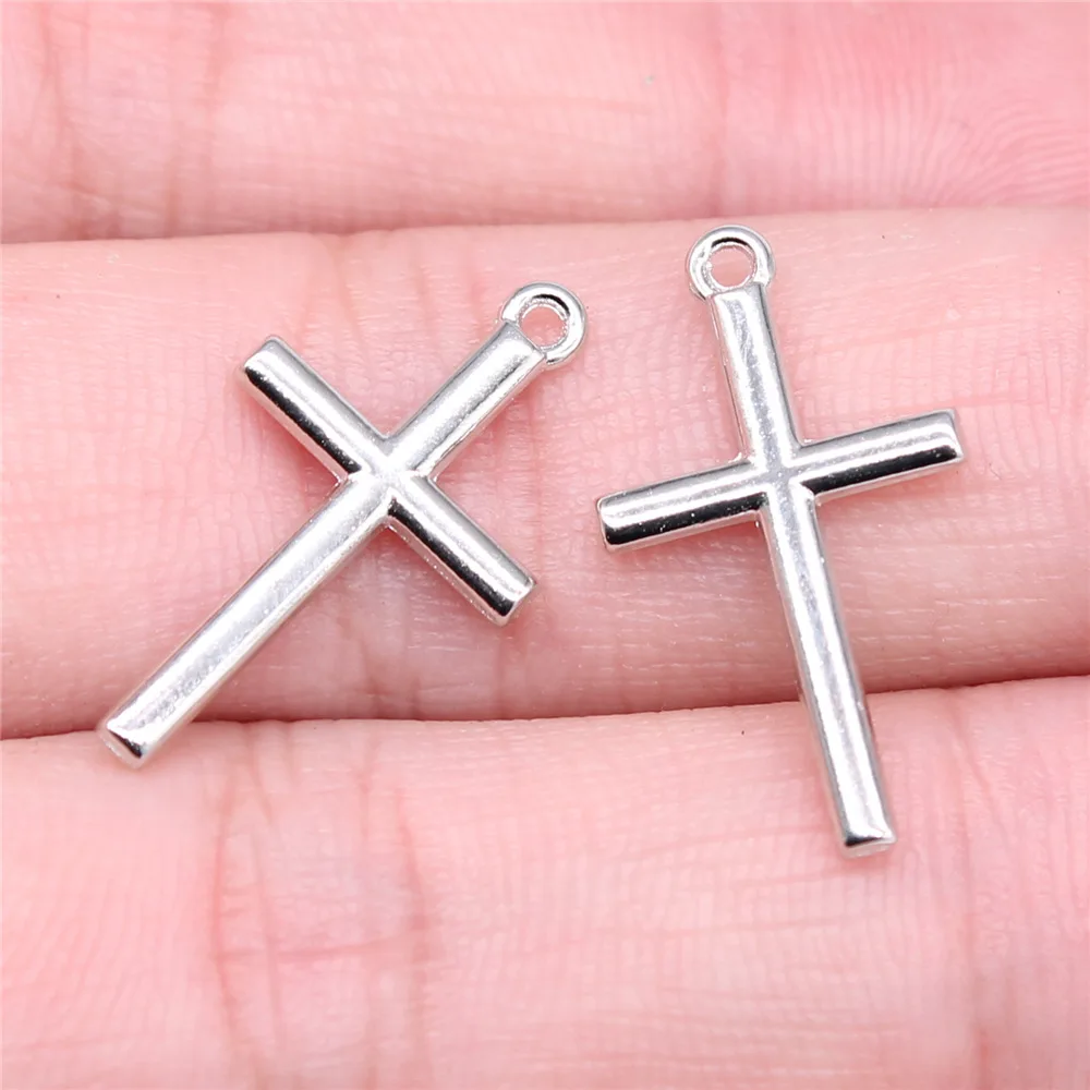 20pcs Cross Charms Tibetan Bronze for DIY Jewelry Making