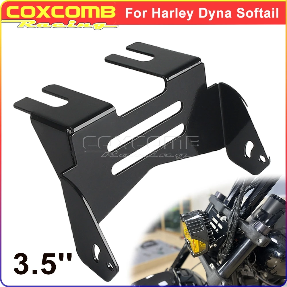 For Harley Dyna Street Bob Sportster Softail FLFB FLFBS FLSL FXBB Motorcycle LED Headlight Lamp LP6 Pro Bracket System Mount Kit