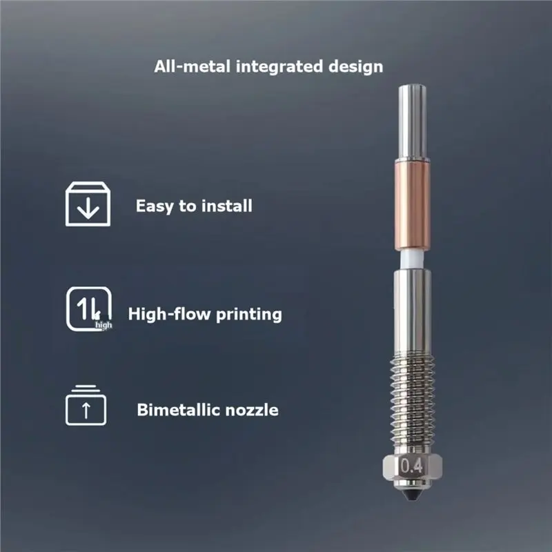 A13E-For QIDI Plus 4 5Pcs Replacement Parts 0.4Mm Hardened Steel Nozzle Quick Removal 3D Printer Nozzles Accessories