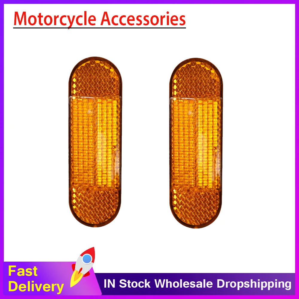 1/2pc Universal Reflectors Truck Plastic Reflectors Motorcycle ATV Dirt Bike Car Reflector Safety Warning Fork Safety Reflective