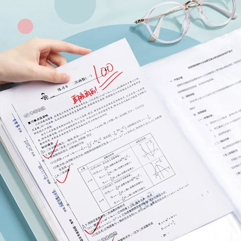 40/60/100 ポケット A4 ファイルフォルダーバッグ防水大容量 A4 ファイルオーガナイザーグラデーションカラードキュメントフォルダービジネス