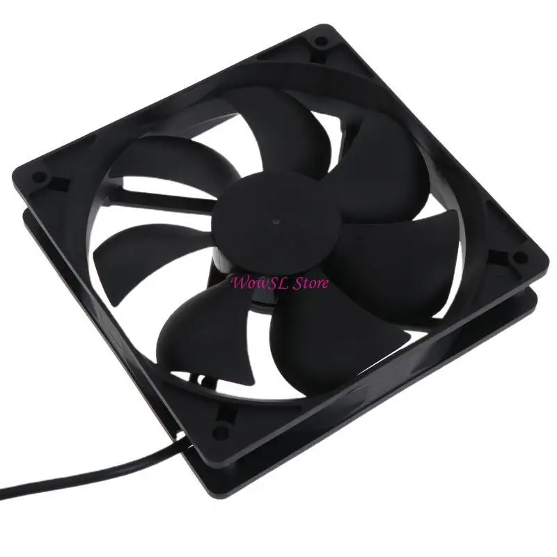 

DC5V 0.32A Cooling Fan 120x120x25mm Porous Bearing PWMs 1500RPM for CPU Servers HX5E
