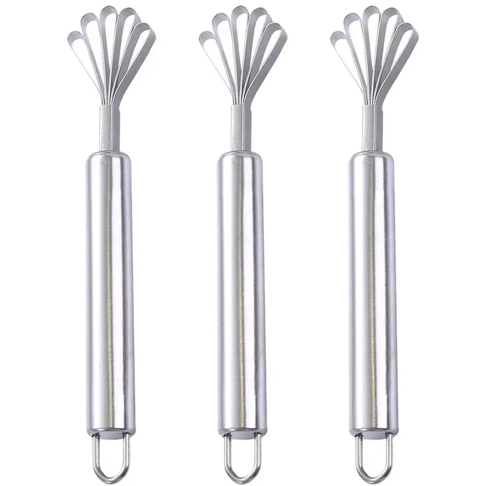 3Pcs Stainless Steel Coconut Scraper Multi-Functional Grater for Coconuts Fish Scales Seeds Removal Space-Saving Hanging Kitchen
