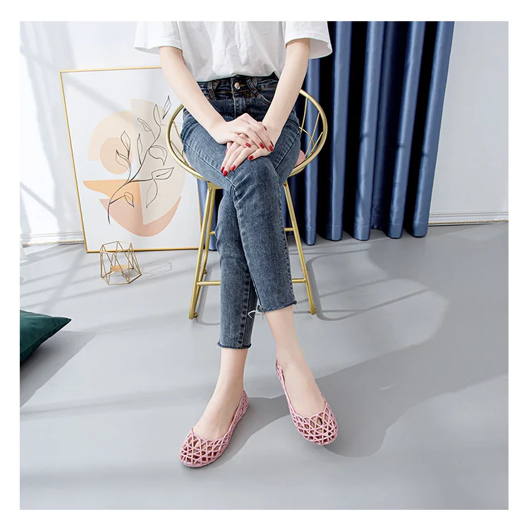 Damen-Netzgewebe-Ballerinas 2026 Sommer Markendesign Hohle Alltagssandalen Bequeme Netz-Strandschuhe – Detail 14
