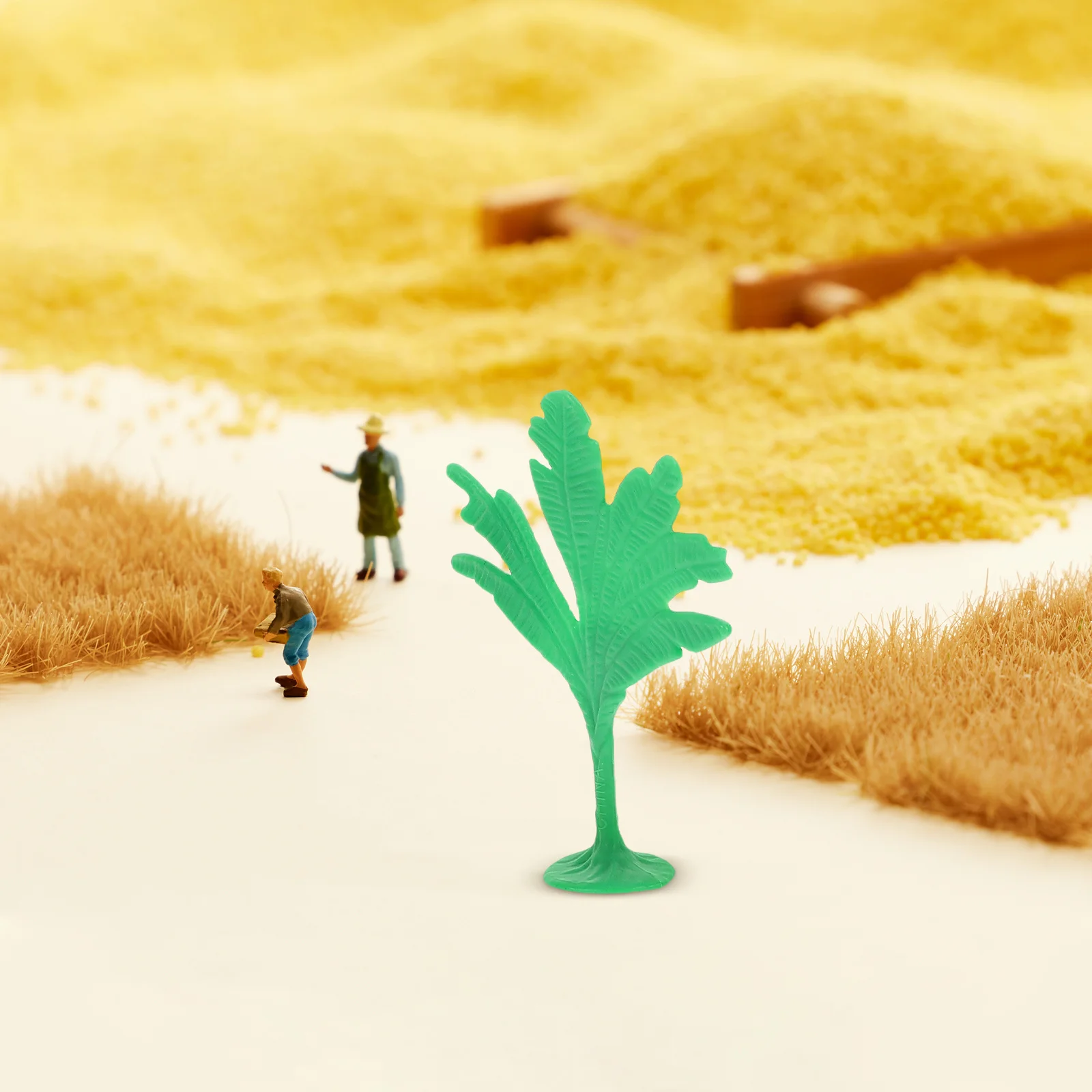 50 قطعة 7 سنتيمتر محاكاة شجرة الموز المنمنمات للمناظر الطبيعية العمارة دمية حديقة قطار مجموعة زينة لعبة شجرة بلاستيكية #6