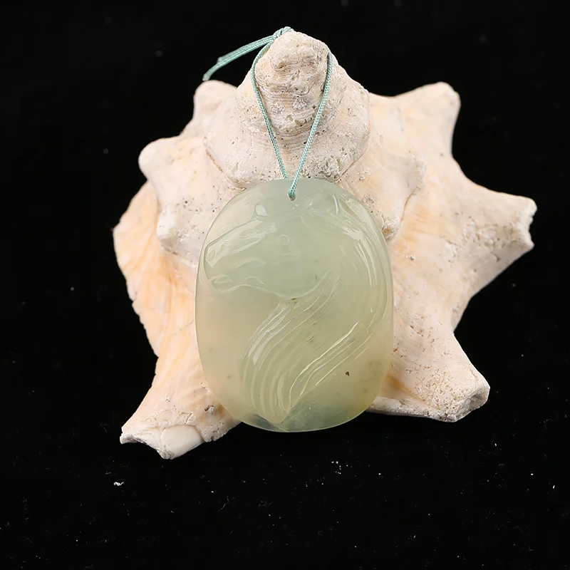 B&F Handmade Prehnite Pendants, Genuine Natural stones beads, Unique Stones for jewelry & DIY Earring Beads