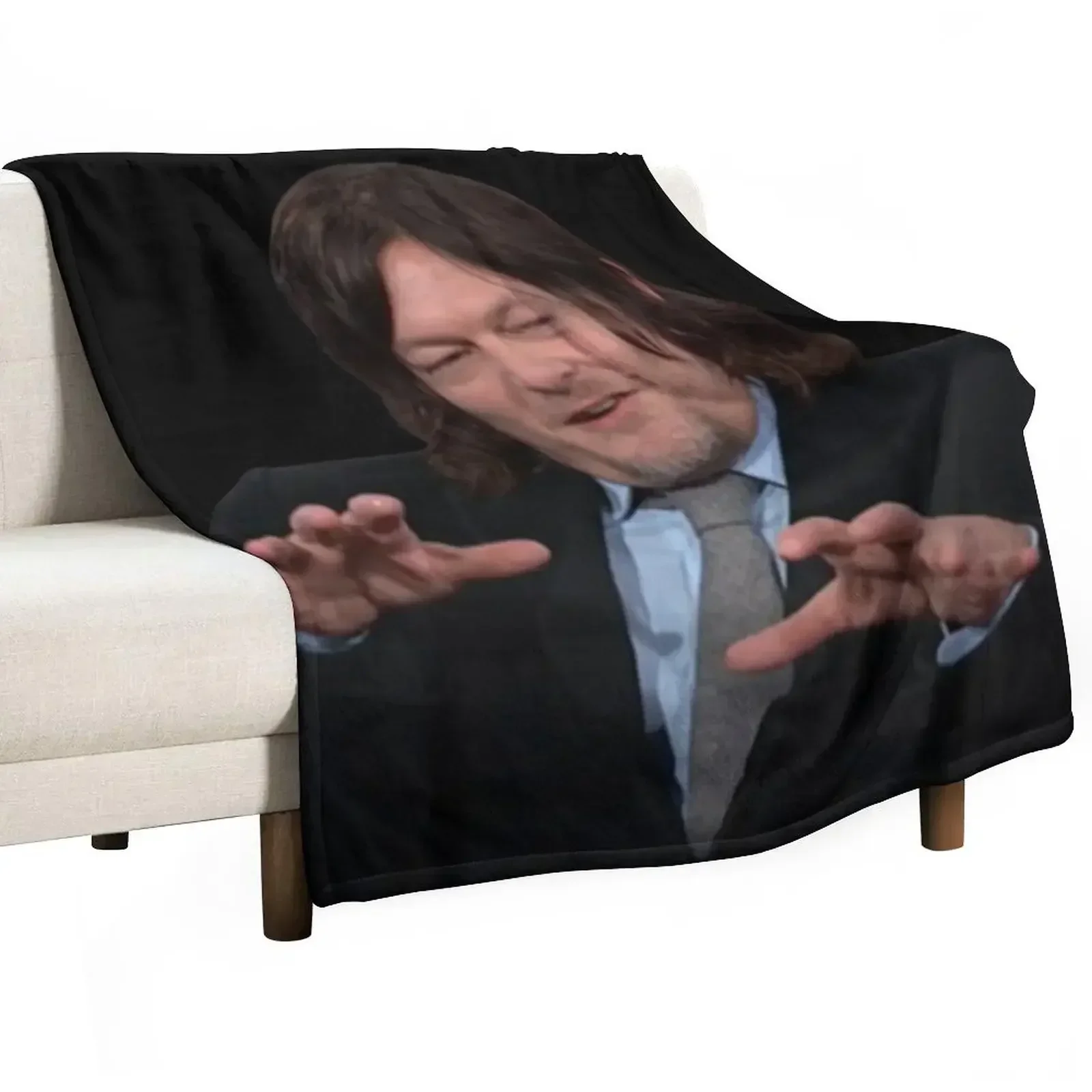 

norman reedus cat Throw Blanket Luxury Thicken Blankets For Baby Blankets