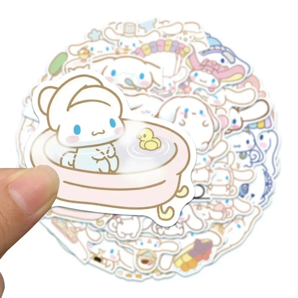 Kawaii Cinnamoroll Cartoon Stickers Cute Anime Sanrio Graffiti Decals for Phone Luggage Laptop Cup Fridge Kids Sticker Toy Gift