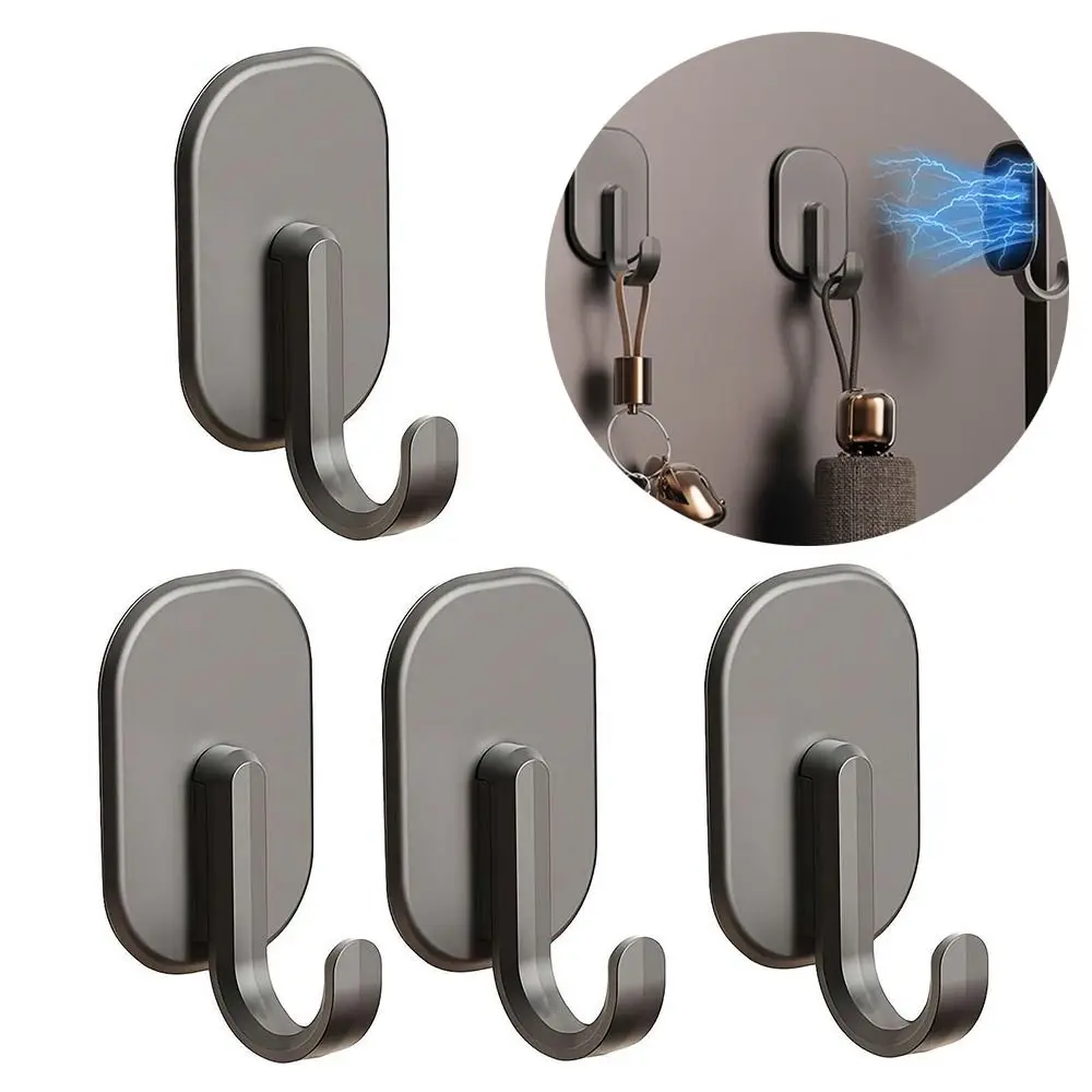 1/2/3/4PCS Strong Magnetic Magnetic Hook Heavy Duty Key Hanger Key Towel Storage Holder Multi-Purpose Wall-mounted Hook