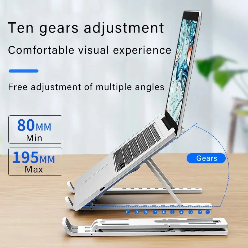 Simple All-in-one Laptop Bracket Portable Laptop Folding Stand Plastic Abs Multifunctional Laptop Stand