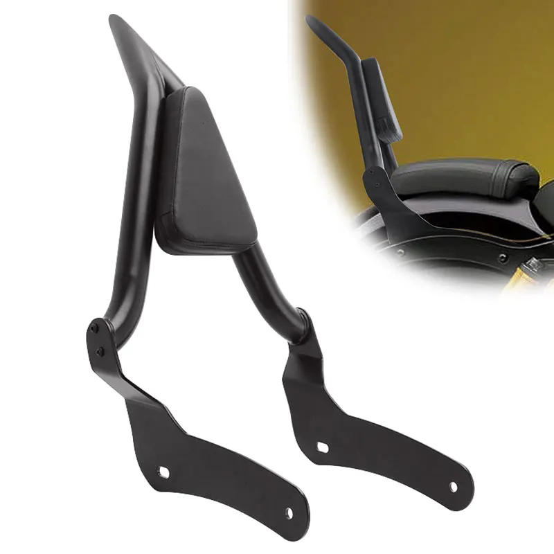 Motorcycle Rear Backrest Passenger Sissy Bar Luggage Rack Pad Black For Honda Rebel CMX300 CMX500 CMX 300 500 2017-2023