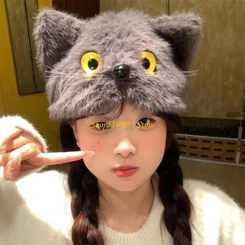 DXAE Chú Mèo Đáng Yêu Theo Chủ Đề Mũ Nỉ Thoáng Khí Mũ Thích Hợp Cho Trượt Tuyết Ngày Tuyết Ảnh Cha Mẹ Con