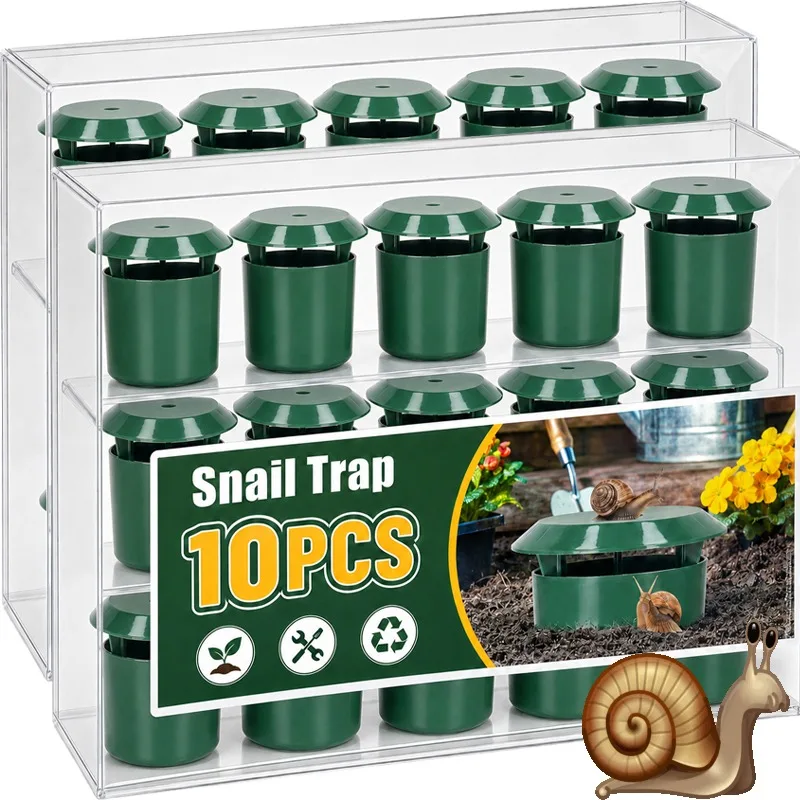 1/10Pcs Snail Trap Catcher Slug Cage Insect Trapper Home Farm Vegetable Plant Protector Cages Accessories Reusable Garden Tools